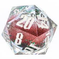D20 54mm Red Snow Globe